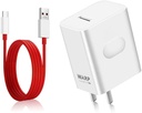 OnePlus Warp Charger 30W Power Adapter [5V 6A] + OnePlus USB-C Fast Charging Cable 1M / 3.3FT Data Cable (Oneplus 7)