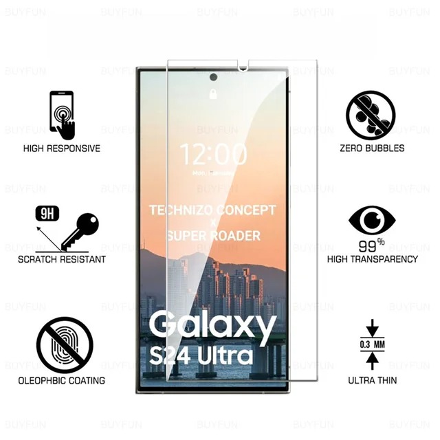 Samsung Galaxy S24 Ultra - tempered glass, glass screen protector